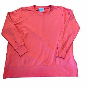 Kersh Side Slit Orange Sweatshirt